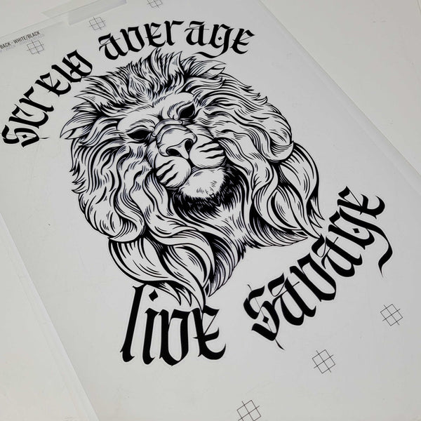 SCREW AVERAGE, LIVE SAVAGE (BLACK T-SHIRT)
