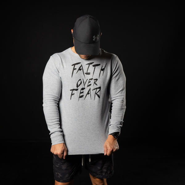 FAITH OVER FEAR THERMAL (HEATHER GREY)