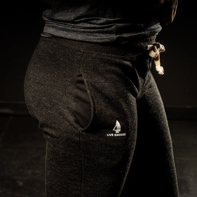 LADY SAVAGE FRENCH TERRY SWEATPANTS (CHARCOAL GREY)