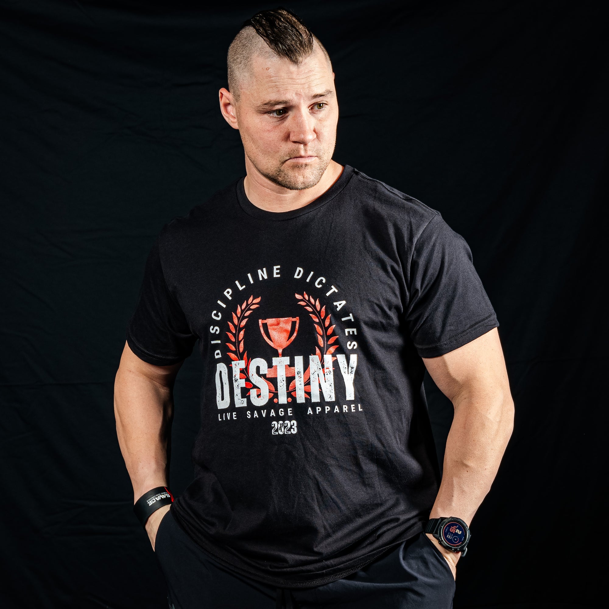 DISCIPLINE DICTATES DESTINY (BLACK T-SHIRT)