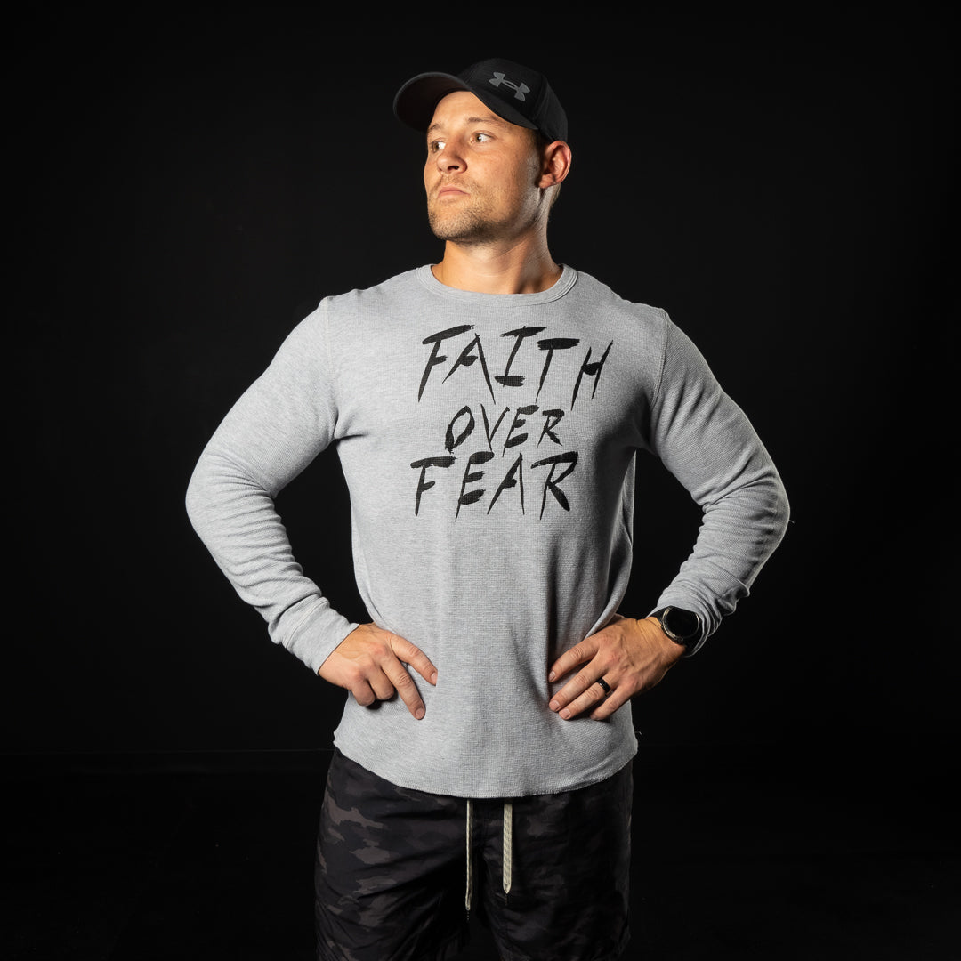 FAITH OVER FEAR THERMAL (HEATHER GREY)