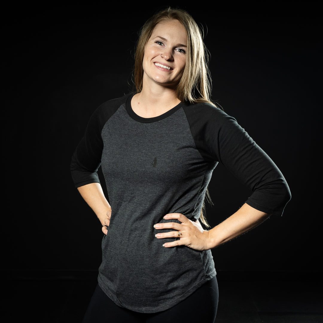 SAVAGE CREED (BLACK/CHARCOAL 3/4 SLEEVE RAGLAN)