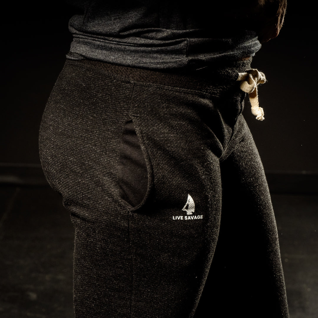 LADY SAVAGE FRENCH TERRY SWEATPANTS (CHARCOAL GREY) Live Savage