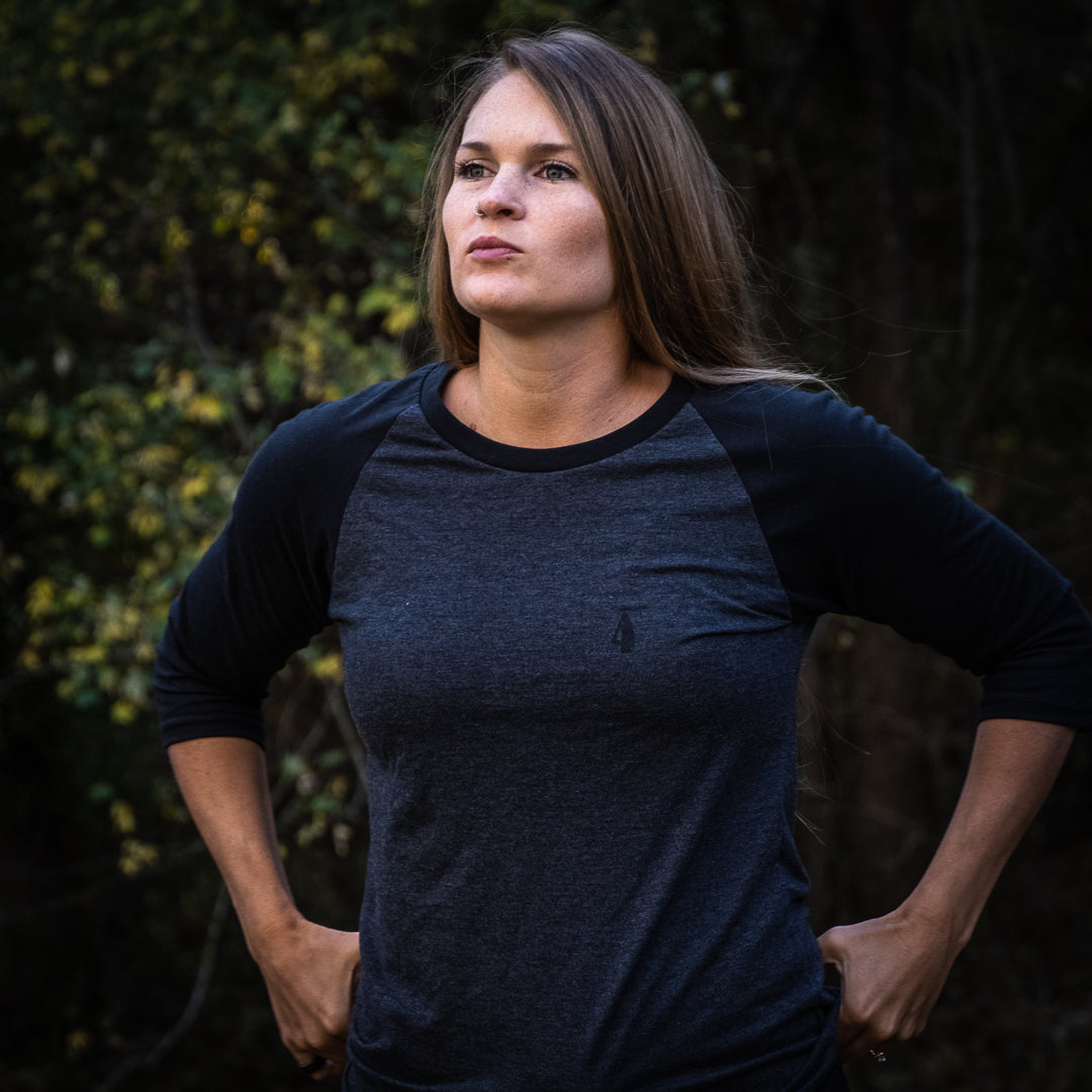 SAVAGE CREED (BLACK/CHARCOAL 3/4 SLEEVE RAGLAN)