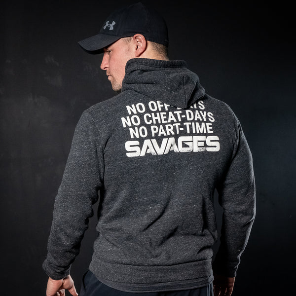 NO PART TIME SAVAGE ZIP HOODIE (GUNMETAL GRAY)