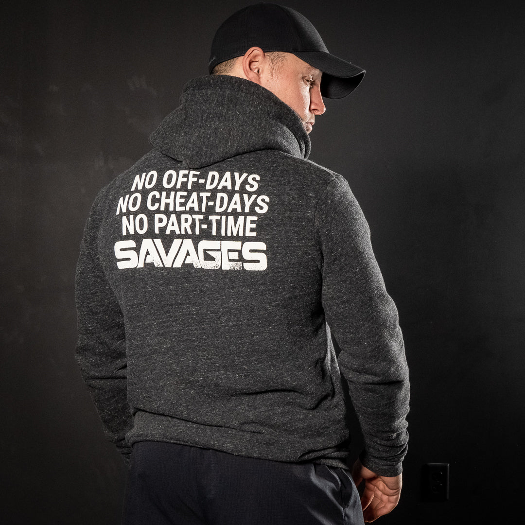 NO PART TIME SAVAGE PULLOVER HOODIE GUNMETAL GRAY