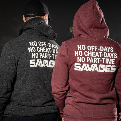 NO PART TIME SAVAGE PULLOVER HOODIE (BOLD BURGUNDY)