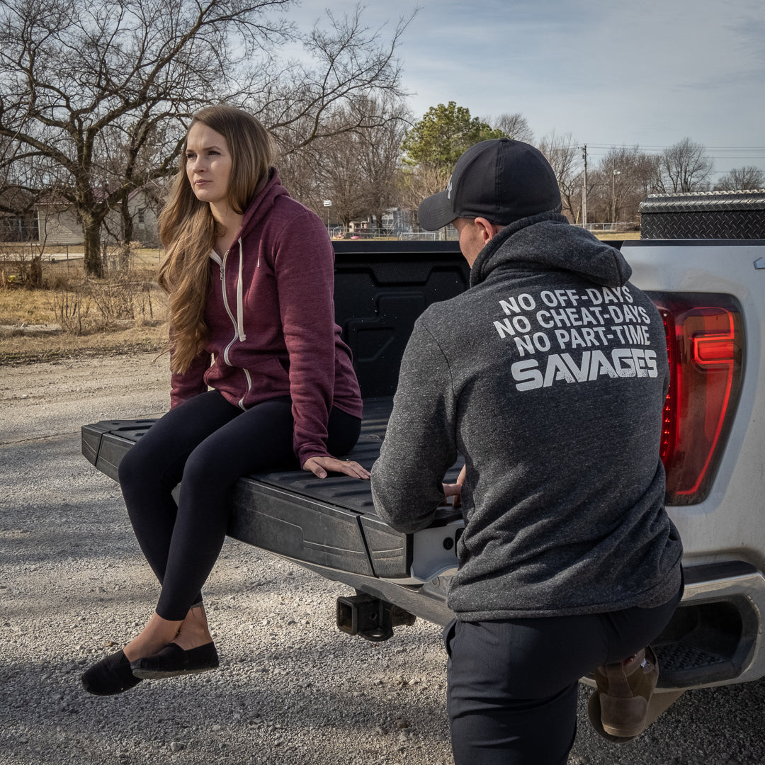 NO PART TIME SAVAGE ZIP HOODIE (GUNMETAL GRAY)